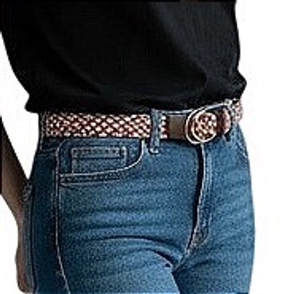 Eddie Bauer Womens Braided D-Ring Belt